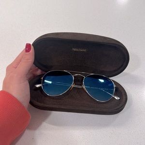 Tom ford sunglasses blue and silver